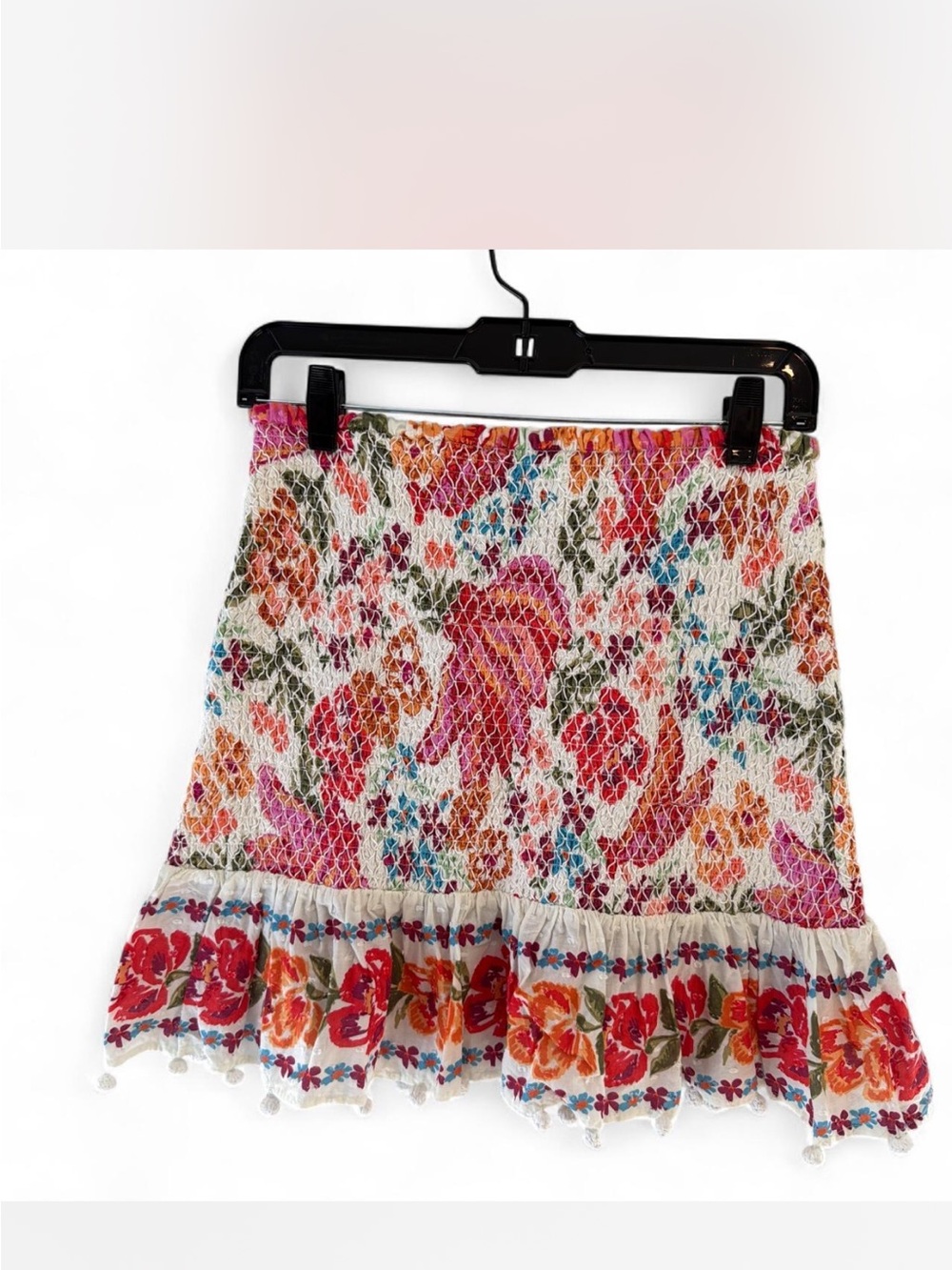 Farm Rio Floral Smocked Skirt - Pink Multi